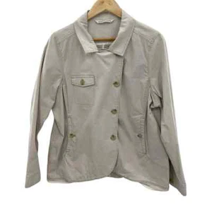 Woolrich Safari Jacke Damen XL Khaki Baumwolle Taschen leicht - Bild 1 von 10