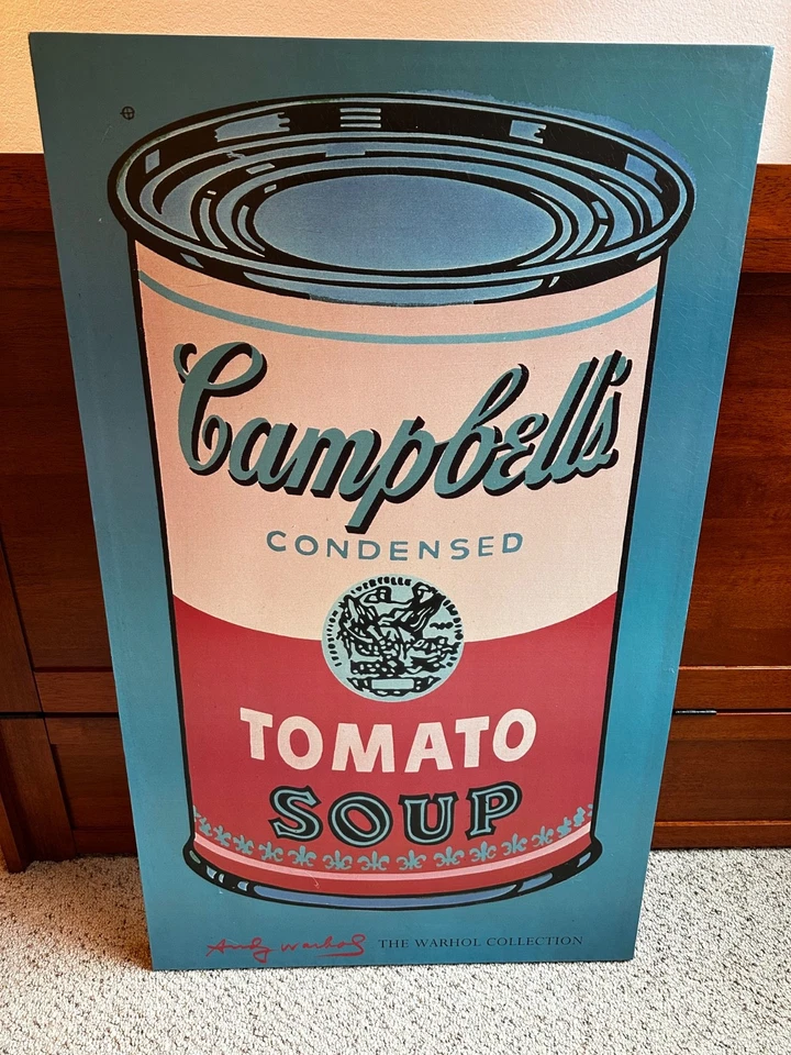 Энди Уорхол основа в рамке холст печать большой принт Campbell's суп банка - Изображение 1 из 4