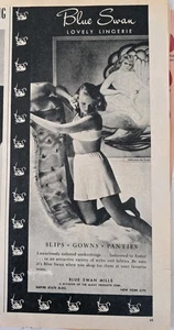  Womens Blue Swan Mills slips gowns panties vintage Lingerie ad  - Picture 1 of 1
