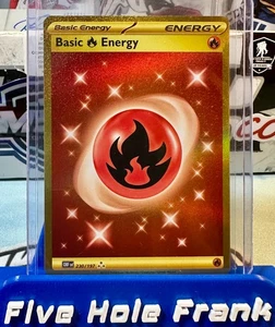 Pokemon SV03: Fiamme Ossidiana Energia di Fuoco Base 230/197 Oro Iper Rara OBF - Foto 1 di 3