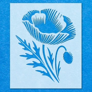 Plantilla de amapola roja, aerógrafo Mylar pintura arte de pared manualidades - Imagen 1 de 30