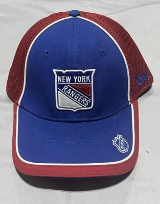 Gorra ajustada New York Rangers para hombre mediana grande azul roja NHL hockey New Era Foto 1 de 4