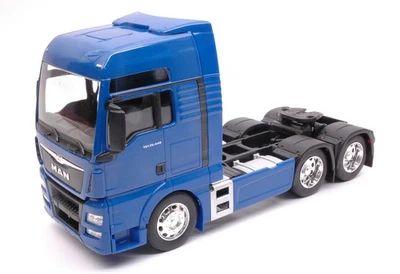 MODELLINO CAMION STATICO DIECAST WELLY MAN TGX 6X4 BLU MODELLISMO SCALA 1/32 - Immagine 1 di 4
