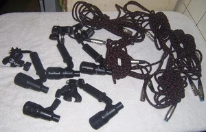 5 Audix f12 fusion series Drum Microphone Lot with Attachments and Cables in Box - Picture 1 of 4