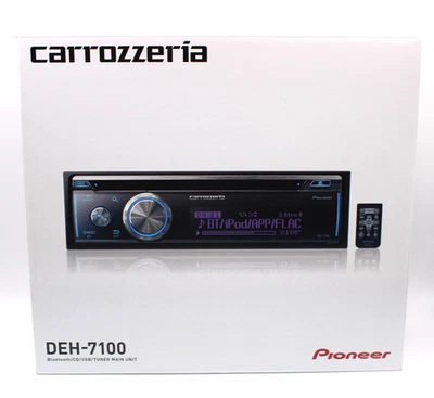 Pioneer Carrozzeria DEH-7100 CD USB Bluetooth Car Audio Nero 1kg 1.9in 200W - Immagine 1 di 4