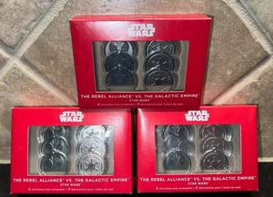 Lot of 3/2022 Star Wars Alliance vs Empire Metal Coin Hallmark Mini Ornament Set - Picture 1 of 2