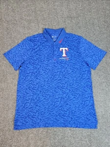 Polo da baseball Nike Dri-Fit Texas Rangers da uomo golf MLB taglia XL blu rara - Foto 1 di 11