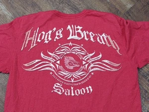 Camicia rossa Hog's Hogs Breath Saloon Bar Key West taglia 2XL XXL cinghiale maiale vintage - Foto 1 di 8