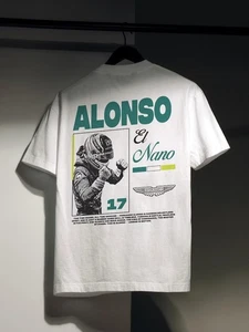 Vintage Fernando Alonso #17 Motorsport White Shir Racing Fan Made Gift - Picture 1 of 5