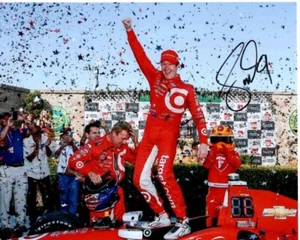 Foto autografiada por Scott Dixon 8x10 INDY 500 PILOTO DE CARRERAS - Imagen 1 de 1
