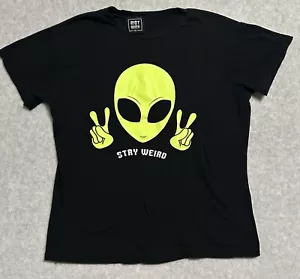 Riot Queen Alien Stay Weird Cropped T Shirt Womens XS - Picture 1 of 7