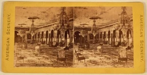 GRAND UNION HOTEL PARLOR SARATOGA SPRINGS NY STEREOVIEW 1800'S - Picture 1 of 2