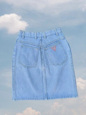 Vintage Guess Jeans Georges Marciano Blue Jean Denim Skirt Women's 26 USA MADE - Image 1 of 4
