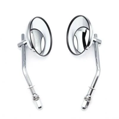 Espejos retrovisores redondos cromados para motocicleta Harley Davidson Sportster 1200 883 Foto 1 de 4