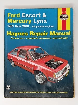 Manual de reparación de motores de gasolina Haynes 36016 Ford Escort y Mercury Lynx 1981-1990  Foto 1 de 2