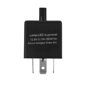 12V INTERMITTENZA 3 PIN RELE LAMPEGGIO REGOLABILE PER FRECCE LED INDICATORE MOTO - Picture 1 of 10