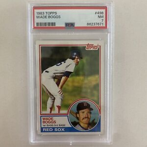 Wade Boggs 1983 Topps Rookie Card RC 498 PSA 7 NM