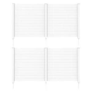 2 PCS Outdoor PVC Privacy Panels Yard & Garden Picket Fence Privacy Enclosure - Picture 1 of 10
