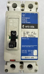 EATON Cutler Hammer HFD2025 HFD 65K 25 Amp 600v Circuit Breaker HFD2025 25A - Picture 1 of 6