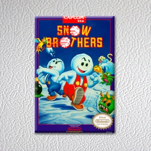 NES - Snow Brothers (NEW High Quality Box Art FRIDGE MAGNET) - Picture 1 of 2