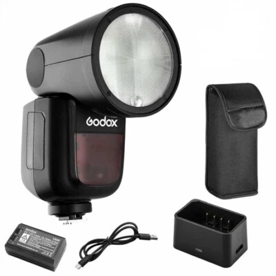 Godox V1N Flash, Wireless 2.4G, Zoom Fresnel, Batteria 2600mAh compatibile Nikon
