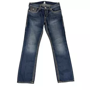 Jeans uomo True Religion corda patta tasca cucito dritto taglia 34 - Foto 1 di 9