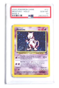 2000 Pokemon Base 2 # 10 Mewtwo Holo PSA 10 Card! GEM MINT! Trusted Seller! - Picture 1 of 2