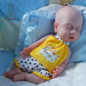 COSDOLL 14.9" Sleeping Newborn 1.7kg Full Body Silicone Baby Dolls Eyes Closed - Picture 1 of 15