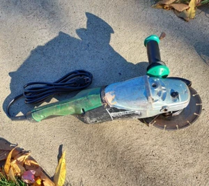 nice Hitachi G18MR 7" angle grinder with diamond blade and new power cord - Picture 1 of 7