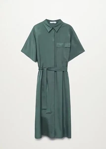BNWT Mango Women Satin shirt dress UK Size 8(S) RRP: £49.99 - Bild 1 von 8