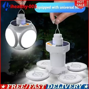 Faltbare LED Solarleuchte Outdoor Camping Lampe Zelt Licht Wasserdicht 5 Modi - Bild 1 von 7