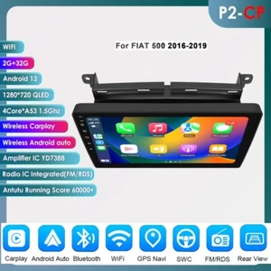 Autoradio 9" per Fiat 500 2016-2019 Android 13 CarPlay GPS Navi WIFI SWC 2+32GB - Foto 1 di 24