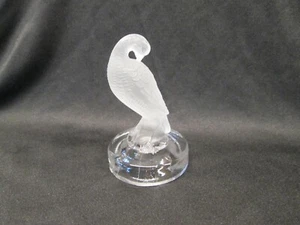Lalique Art Glass Clear Satin Bird Turtle Dove French Crystal France Paperweight - Picture 1 of 6