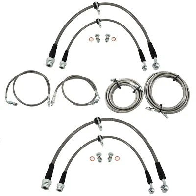 Front & Rear Brake Line Replacement Kit For 92-95 Honda Civic w/rear disc - Image 1 of 4