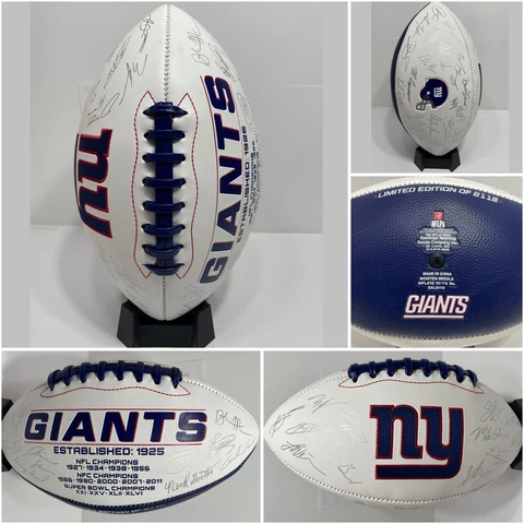 NEW YORK GIANTS NFL Team Roster Signature Football LIMITED EDITION Brand New Cover