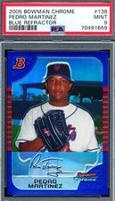 2005 Bowman Chrome #138 blue refractor Pedro Martinez 118/150 PSA 9