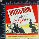 Park Row Select Beer Label - Conneticut