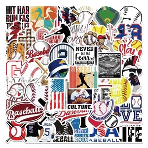 52Pcs Baseball Sports Themes Waterproof Stickers for Water Bottle Cup Laptop ... - Picture 1 of 7