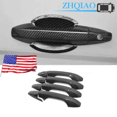 Cubierta de manija de puerta para Acura 07-12 RDX SUV 04-08 TSX 07-13 MDX fibra de carbono Foto 1 de 4
