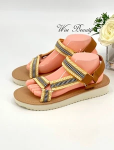 Universal Thread Angie Platform Sandals Women’s Size 9.5 Yellow Adjustable Strap - Picture 1 of 11