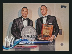 2018 Topps Online Exclusive Limited Edition #389 Giancarlo Stanton Aaron Judge