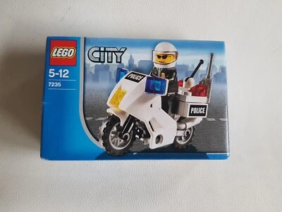 NOS Lego 7235 Police Motorcycle OVP Original Box 7235-2 7235-1 Policeman Motor - Bild 1 von 4