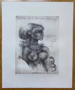 Wiener Schule des phantastischen Realismus KARLHEINZ PILCZ Radierung - Picture 1 of 4