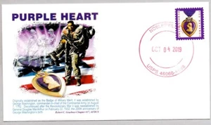 #5419 PURPLE HEART STAMP FIRST DAY OF ISSUE NOBLESVILLE INDIANA UNOFFICIAL CITY - Picture 1 of 1