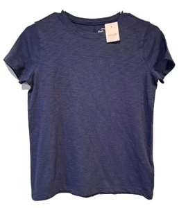 J. Crew Crewcuts Girls' Girlfriend Crewneck Tee Navy Blue T-shirt L (10-12) NWT - Picture 1 of 8
