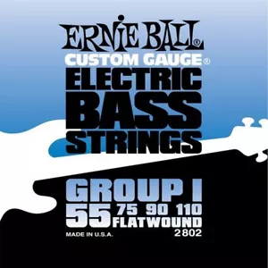 Ernie Ball 2802 Stainless Steel Flatwound 4-String bass strings 55-110 - Picture 1 of 1