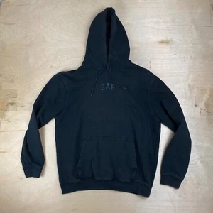 Vintage Gap Hoodie Sweatshirt MENS LARGE pullover sweater center logo - Picture 1 of 10