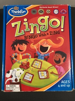 EXCELLENT Condition! ThinkFun Bingo w. a Zing Board Game (97700) Picture/Word - Image 1 of 4