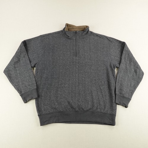 VETEMENTS Maglione Orvis uomo grigio medio marrone felpa 1 4 zip finto collo pile pullover