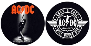 Nuevo Tocadiscos AC/DC DJ Alfombrilla There be Rock/Rock & Roll Will Never Die Pack de 2 - Imagen 1 de 7